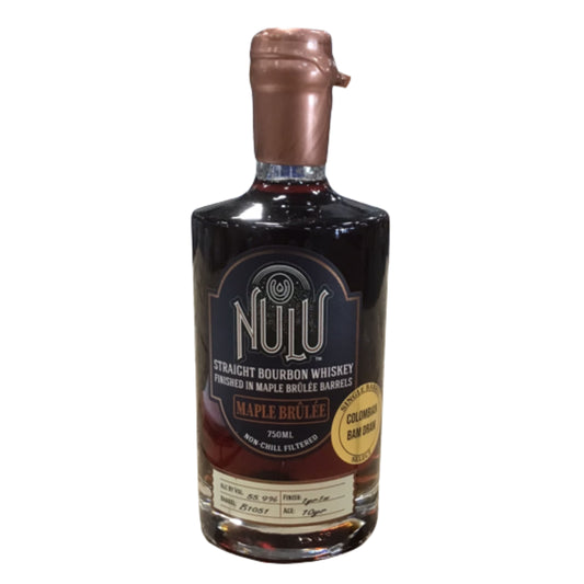 NULU BOURBON SINGLE COLOMBIAN BAM DRAM FINISHED IN MAPLE BRULEE BARRELS KENTUCKY 10YR 750ML LIQ