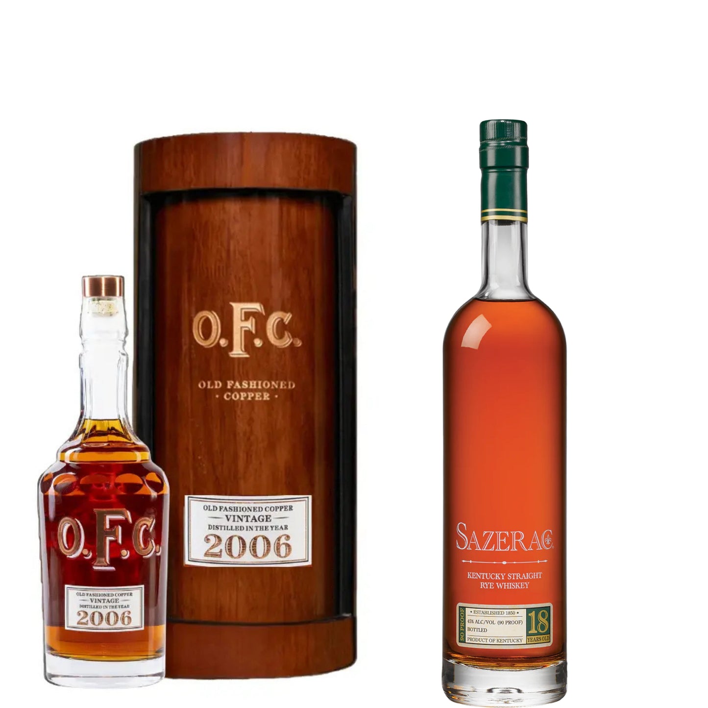 Buffalo Trace OFC Bourbon 2006 + Sazerac Rye 18YR 2024 Edition