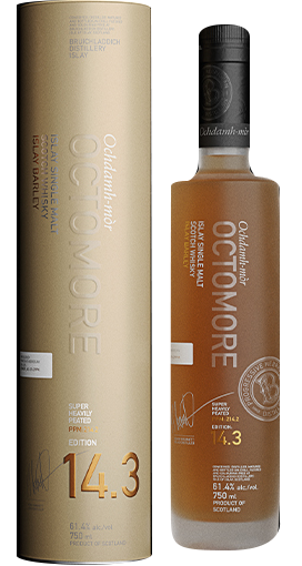 BRUICHLADDICH OCTOMORE SCOTCH SINGLE MALT ISLAY SUPER HEAVILY PEATED THE IMPOSSIBLE EQUATION EDITION 14.3 750ML