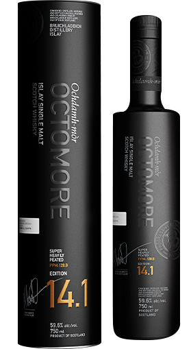 BRUICHLADDICH OCTOMORE SCOTCH SINGLE MALT ISLAY SUPER HEAVILY PEATED THE IMPOSSIBLE EQUATION EDITION 14.1 750ML LIQ
