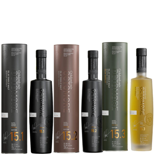 Bruichladdich Octomore Scotch 15 Edition 3 Bottle Bundle