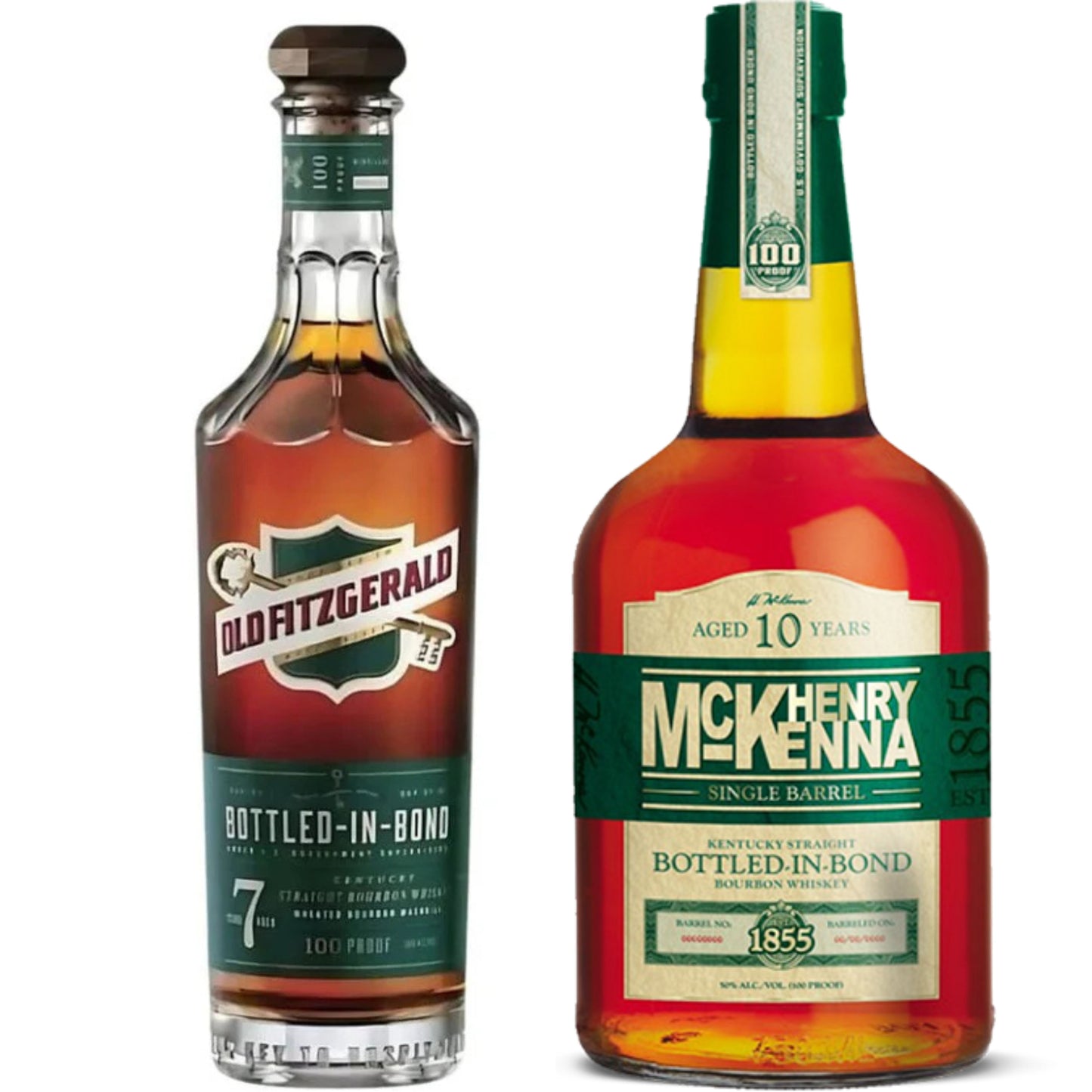 Old Fitzgerald Bourbon 7YR 700ML + Henry Mckenna Bourbon 10YR 750ML