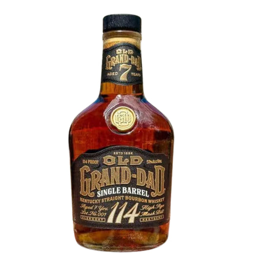 OLD GRAND DAD BOURBON SINGLE BARREL KENTUCKY 114PF 7YR 750ML LIQ