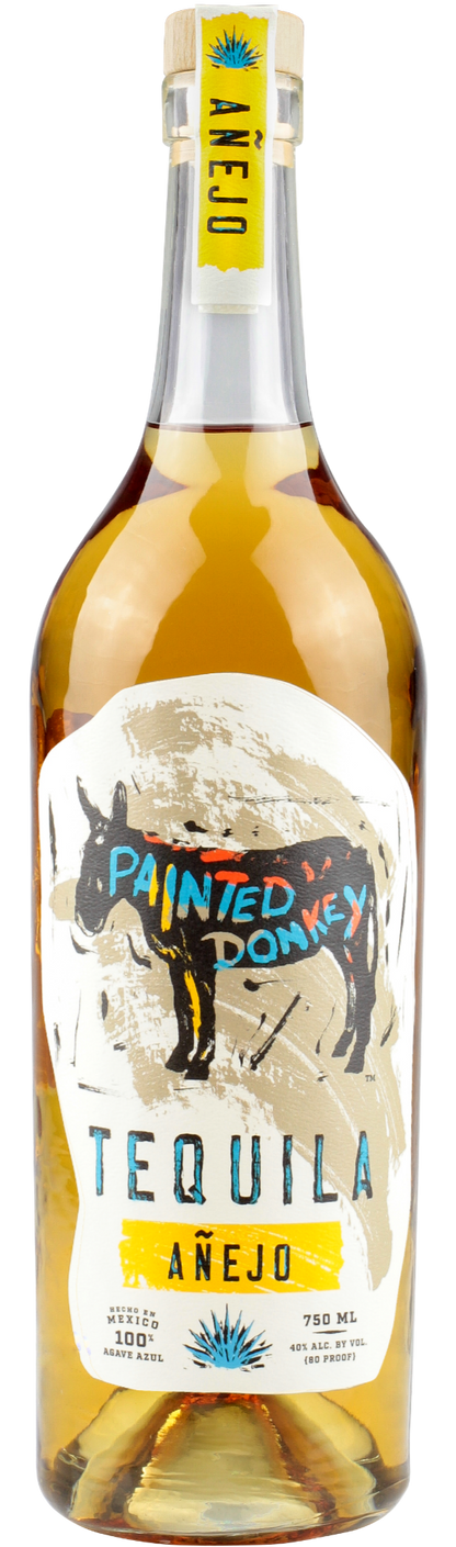 PAINTED DONKEY TEQUILA ANEJO 750ML LIQ