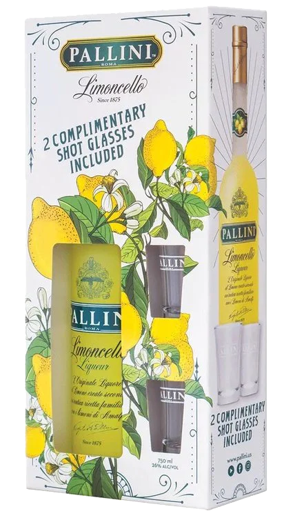PALLINI LIMONCELLO LIQUEUR GFT PK CAMPANIA ITALY 750ML Spirits