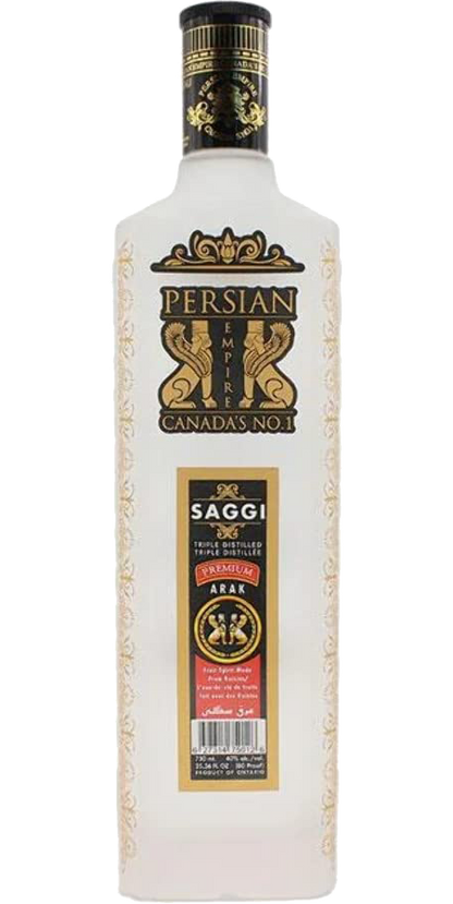 PERSIAN EMPIRE SAGGI ARAK PREMIUM CANADA 750ML Spirits