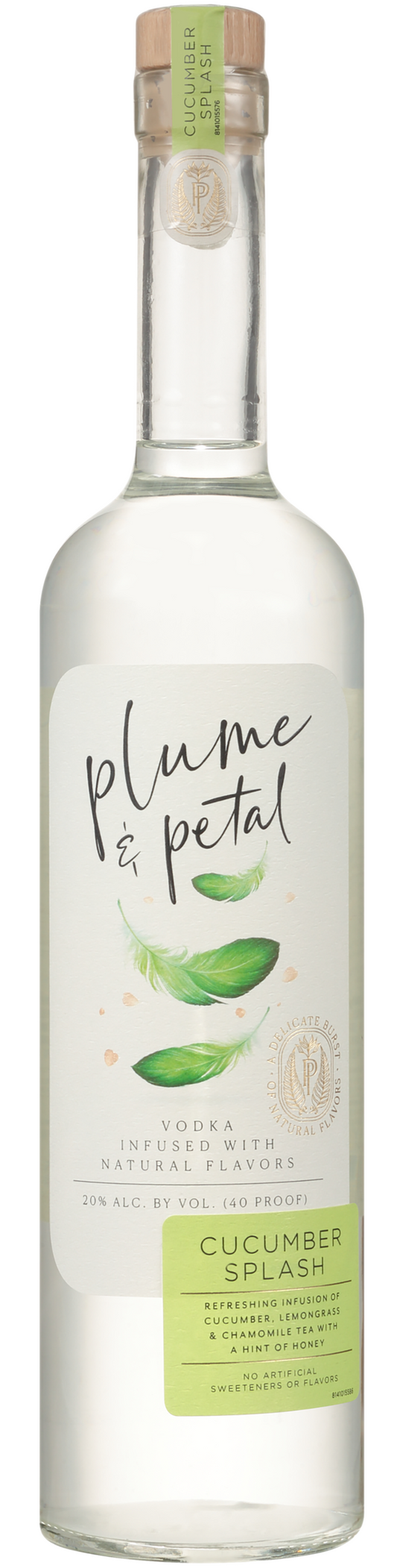 PLUME AND PETAL VODKA CUCUMBER SPLASH NATURAL FLAVOR FLORIDA 750ML Spirits