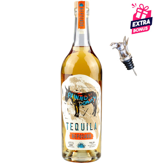 PAINTED DONKEY TEQUILA REPOSADO 750ML LIQ