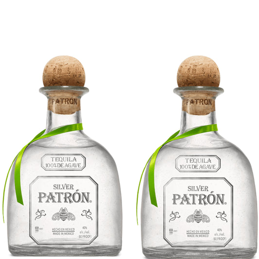 Patron Tequila Silver 375ML 2 Bottle Bundle