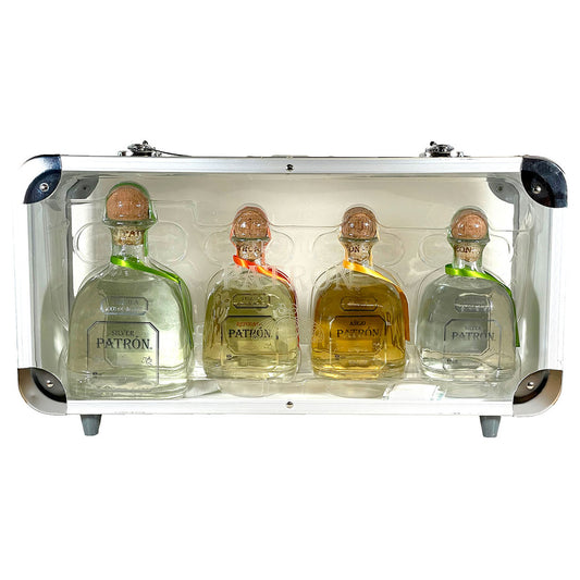 PATRON TEQUILA ASSORTED 4 BOTTLE GIFT PACK (SILVER 750, SILVER 375, REPOSADO 375, ANEJO 375) LIQ