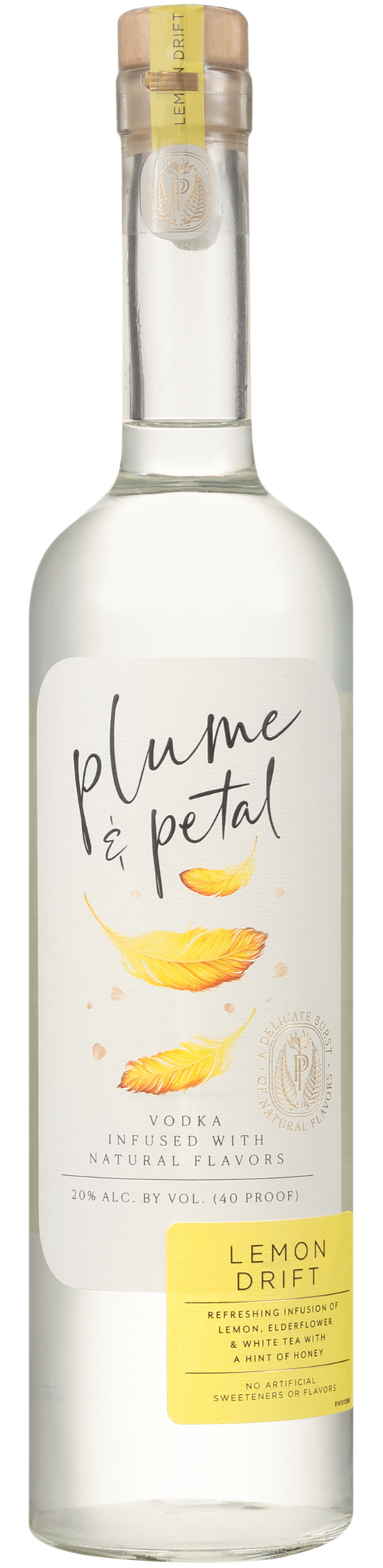 PLUME AND PETAL VODKA LEMON DRIFT NATURAL FLAVOR FLORIDA 750ML Spirits