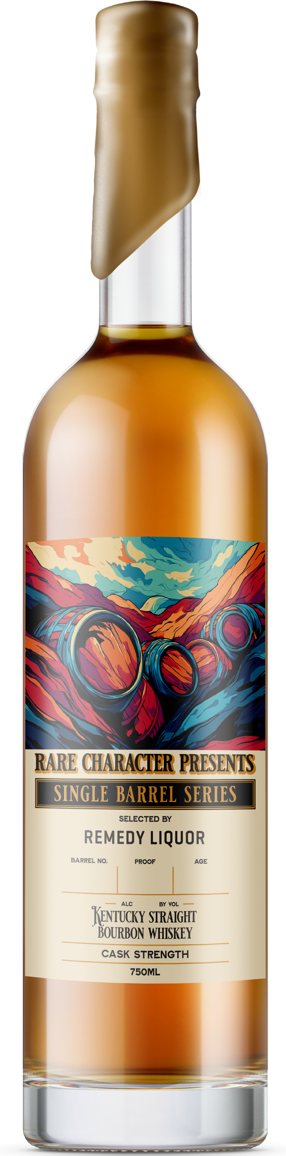 RARE CHARACTER BOURBON REMEDY SINGLE BARREL SERIES CASK STRENGTH KENTUCKY 7YR 750ML LIQ