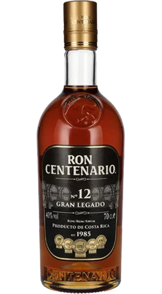 RON CENTENARIO RUM GRAN LEGADO 12YR 750ML Spirits