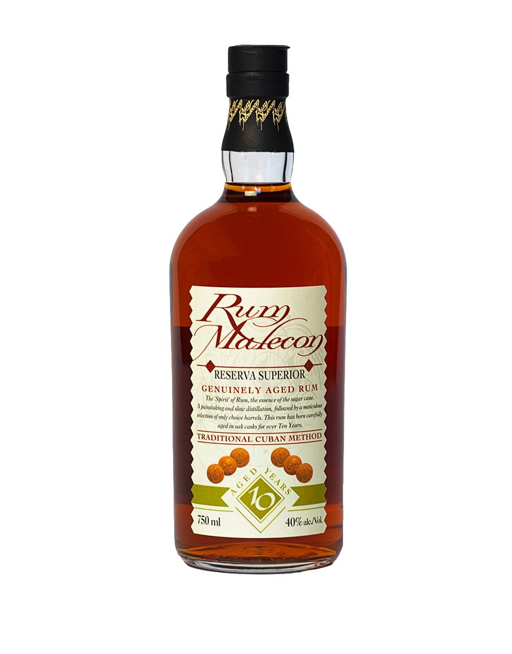 RUM MALECON RUM RESERVE SUPERIOR PANAMA 10YR 750ML Spirits