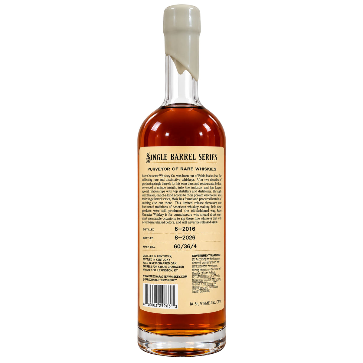 RARE CHARACTER BOURBON REMEDY SINGLE BARREL SERIES CASK STRENGTH 121.52PF KENTUCKY 10YR 750ML LIQ