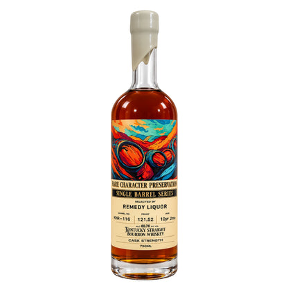 RARE CHARACTER BOURBON REMEDY SINGLE BARREL SERIES CASK STRENGTH 121.52PF KENTUCKY 10YR 750ML LIQ