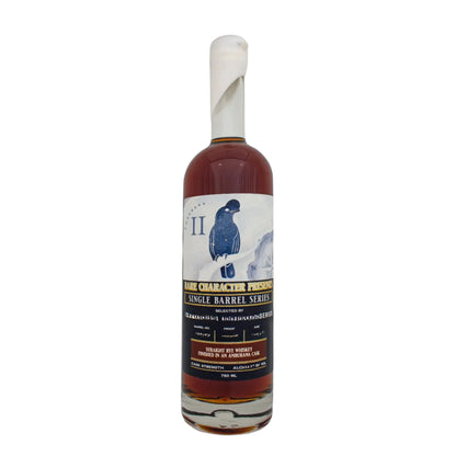 RARE CHARACTER WHISKEY RYE SINGLE BARREL SERIES FINISHED IN AMBURANA CASK INDIANA 750ML