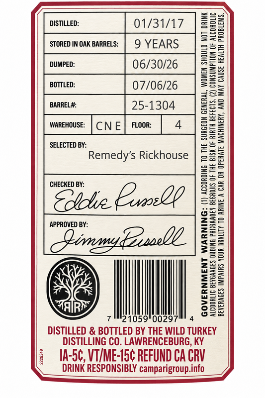 RUSSELLS RESERVE BOURBON SINGLE BARREL PRIVATE BARREL SELECTION 110PF KENTUCKY 9YR 750ML