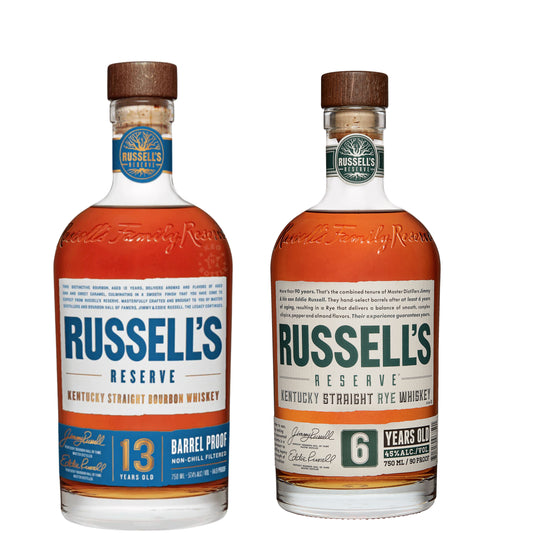 Russell's Reserve Bourbon 13YR + Russell's Reserve Whiskey Rye 6YR 750ML