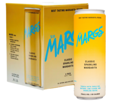 SIPMARGS CLASSIC SPARKLING MARGARITA COCKTAIL 4X355ML LIQ