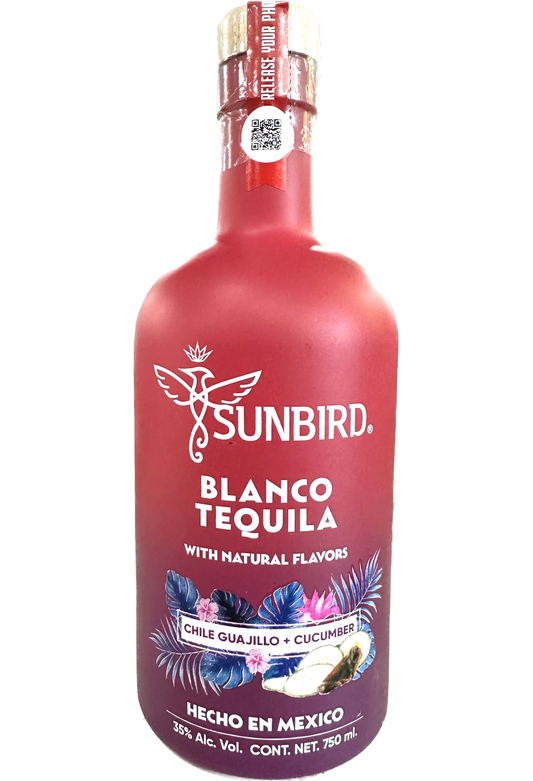 SUNBIRD TEQUILA BLANCO CHILE GUAJILLO CUCUMBER FLAVOR 750ML LIQ