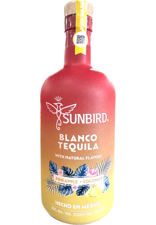 SUNBIRD TEQUILA BLANCO PINEAPPLE COCONUT FLAVOR 750ML LIQ
