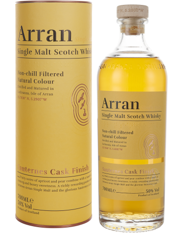 ARRAN MALT SCOTCH SINGLE MALT SAUTERNES CASK 100PF 700ML Spirits