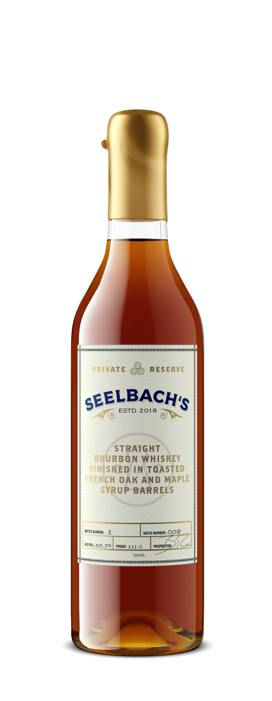 SEELBACHS BOURBON PRIVATE RESERVE FINISHED IN TOASTED FRENCH OAK & MAPLE SYRUP BARRELS KENTUCKY 750ML LIQ