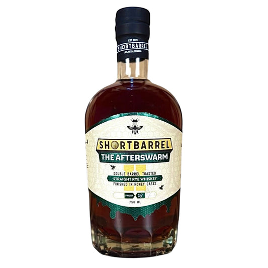SHORTBARREL THE AFTERSWARM WHISKEY RYE DOUBLE BARREL TOASTED FINISHED IN HONEY CASKS KENTUCKY 750ML LIQ