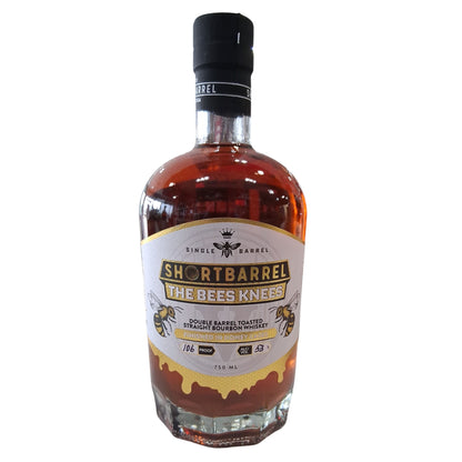 SHORTBARREL THE BEES KNEES BOURBON PRIVATE SINGLE BARREL DOUBLE BARREL TOASTED FINISHED IN HONEY CASKS KENTUCKY 750ML LIQ