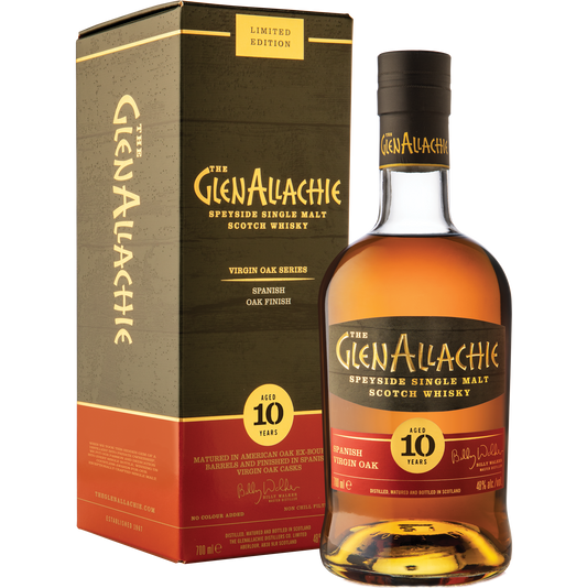 GLENALLACHIE SCOTCH SINGLE MALT VIRGIN SPANISH OAK FINISH SPEYSIDE 10YR 700ML LIQ