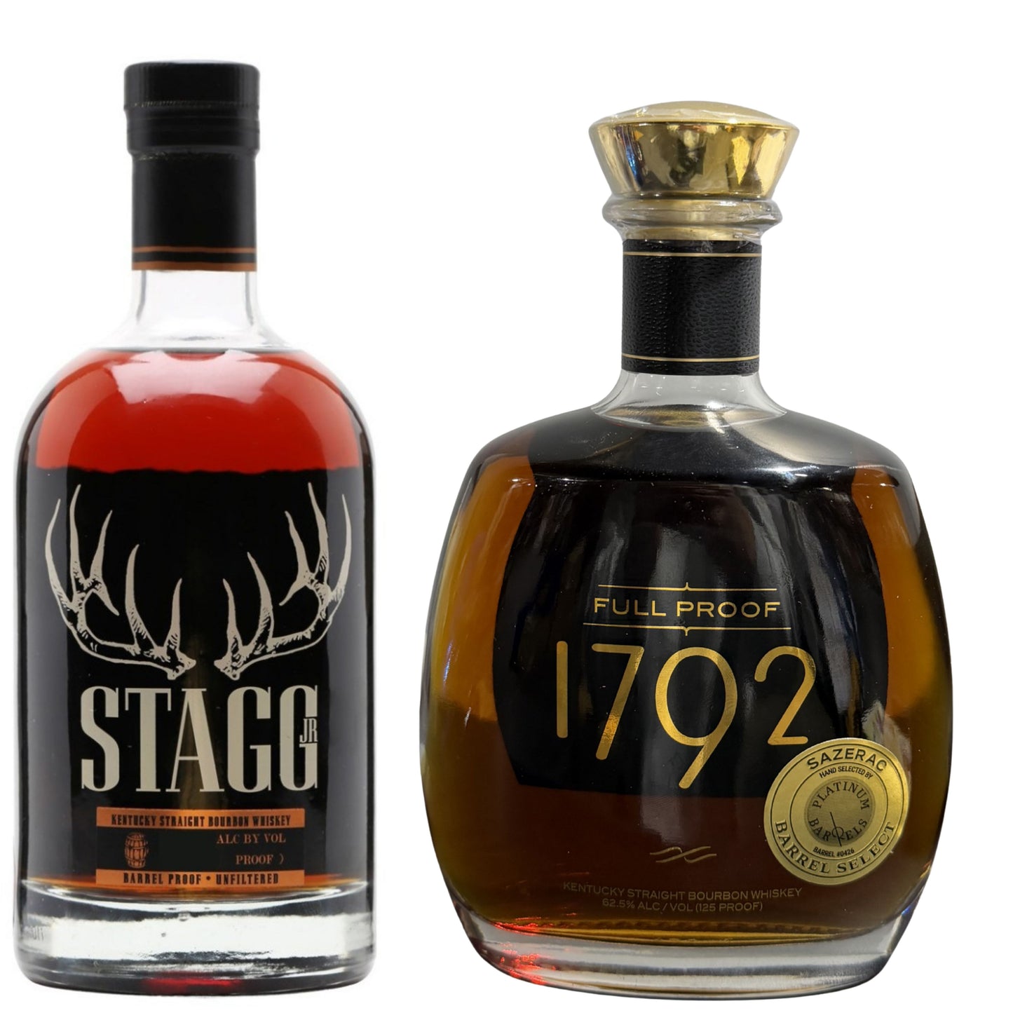 George T Stagg JR Bourbon 125.6PF + 1792 Bourbon Full Proof Barrel Select 750ML