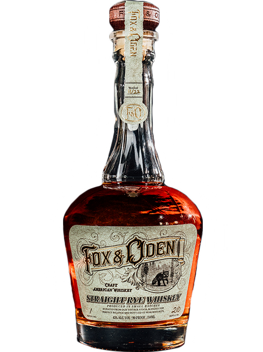 FOX & ODEN WHISKEY STRAIGHT RYE SMALL BATCH MICHIGAN 750ML LIQ
