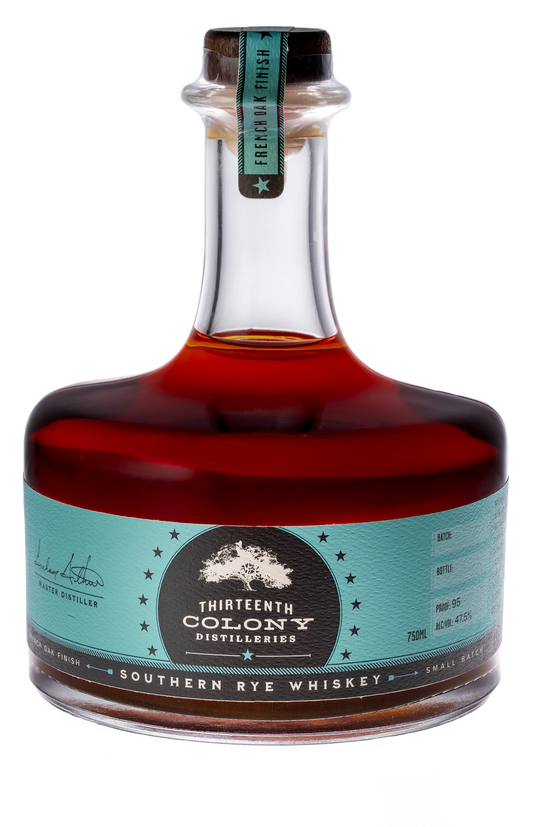 THIRTEENTH COLONY WHISKEY RYE SMALL BATCH FRENCH OAK FINISH GEORGIA 750ML LIQ