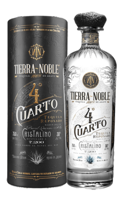 TIERRA NOBLE TEQUILA CUATRO 4 REPOSADO CRISTALINO 750ML LIQ