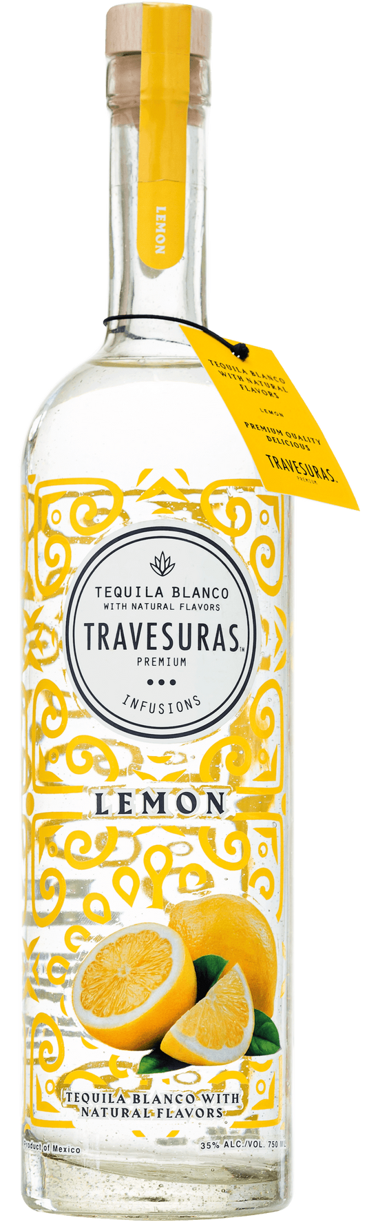 TRAVESURAS TEQUILA BLANCO LEMON INFUSED 750ML LIQ