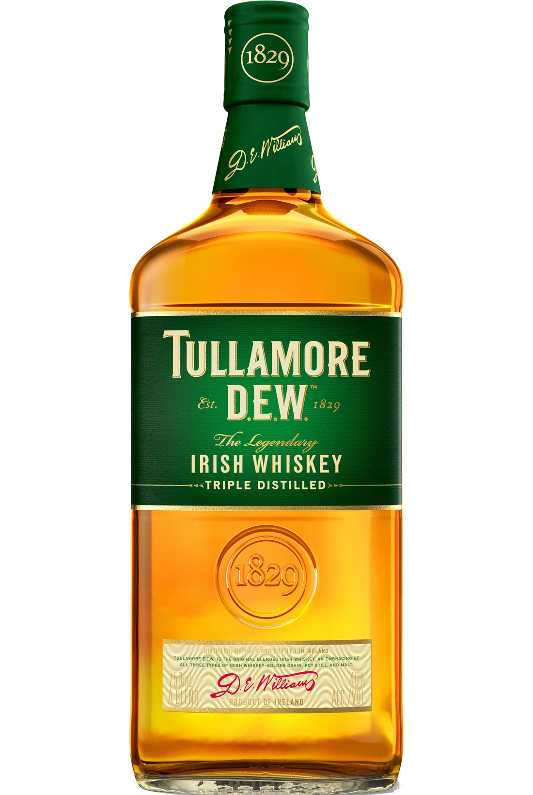 Tullamore Dew Irish Whiskey With Shot and Pint Glasses