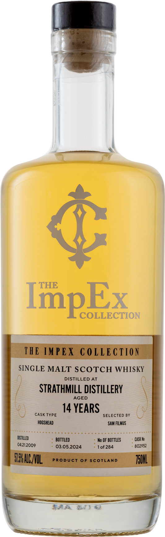 THE IMPEX COLLECTION SCOTCH SINGLE MALT STRAHMILL DISTILLERY 14YR 750ML LIQ