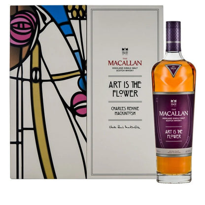 MACALLAN X CHARLES RENNIE MACKINTOSH SCOTCH SINGLE MALT LIMITED ART IS THE FLOWER EDITION 700ML LIQ