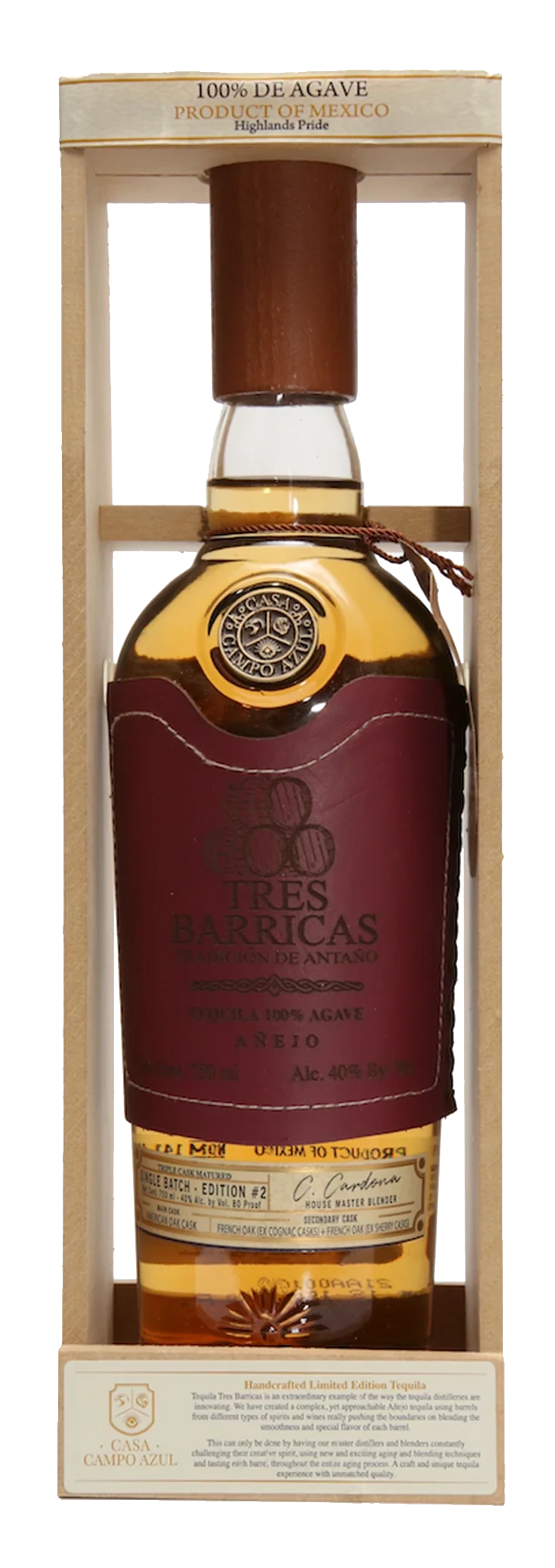 TRES BARRICAS TEQUILA ANEJO TRADICION DE ANTANO 750ML - Remedy Liquor