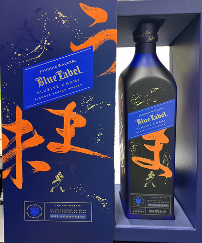 JOHNNIE WALKER SCOTCH BLENDED BLUE LABEL LIMITED ELUSIVE UMAMI RELEASE 750ML LIQ