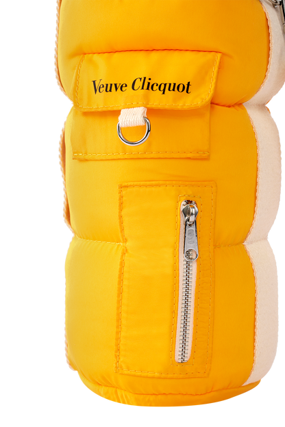 VEUVE CLICQUOT CHAMPAGNE BRUT YELLOW LABEL W/ PUFFY BOTTLE HOLDER FRANCE 750ML WINE
