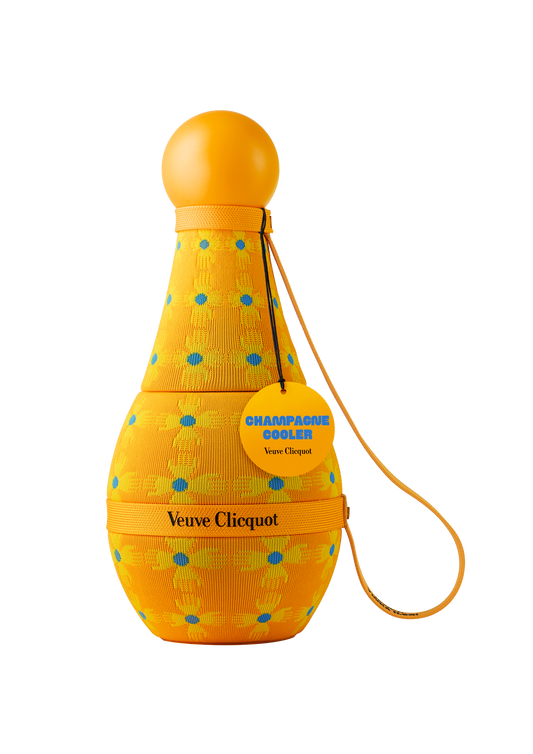 VEUVE CLICQUOT CHAMPAGNE BRUT WITH SUN TOTEM COOLER GIFT BOX 750ML WINE
