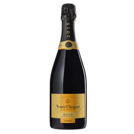 VEUVE CLICQUOT CHAMPAGNE BRUT GOLD LABEL NO BOX 2015 WINE