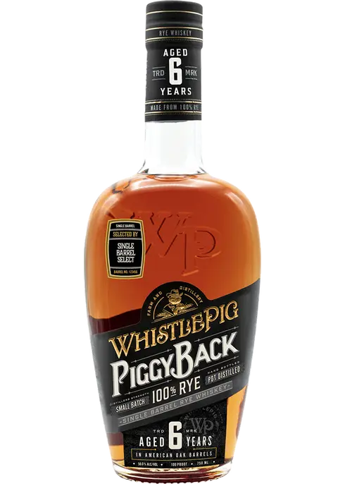 WHISTLEPIG PIGGY BACK BROTHERS OSBORNE RYE WHISKEY SINGLE BARREL 6YR 750ML LIQ