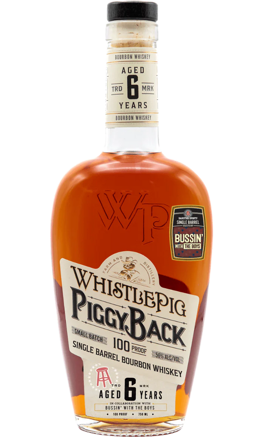 WHISTLEPIG PIGGY BACK BOURBON WHISKEY SINGLE BARREL 100PR 6YR 750ML LIQ