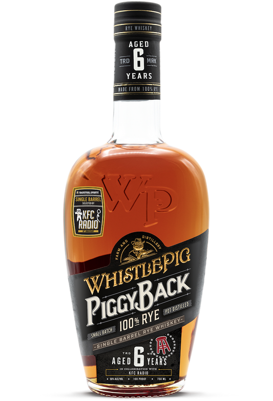 WHISTLEPIG PIGGY BACK KFC RADIO RYE WHISKEY SINGLE BARREL 6YR 750ML LIQ