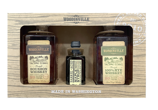 WOODINVILLE BOURBON & RYE WHISKEY GIFT PACK 2X750ML LIQ