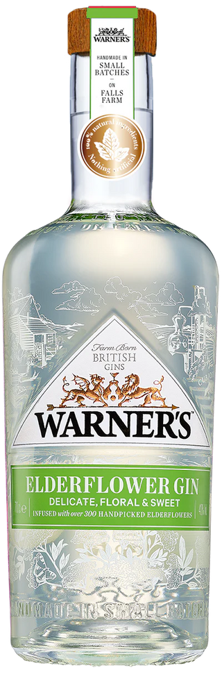WARNERS GIN ELDERFLOWER FLAVORED ENGLAND 750ML