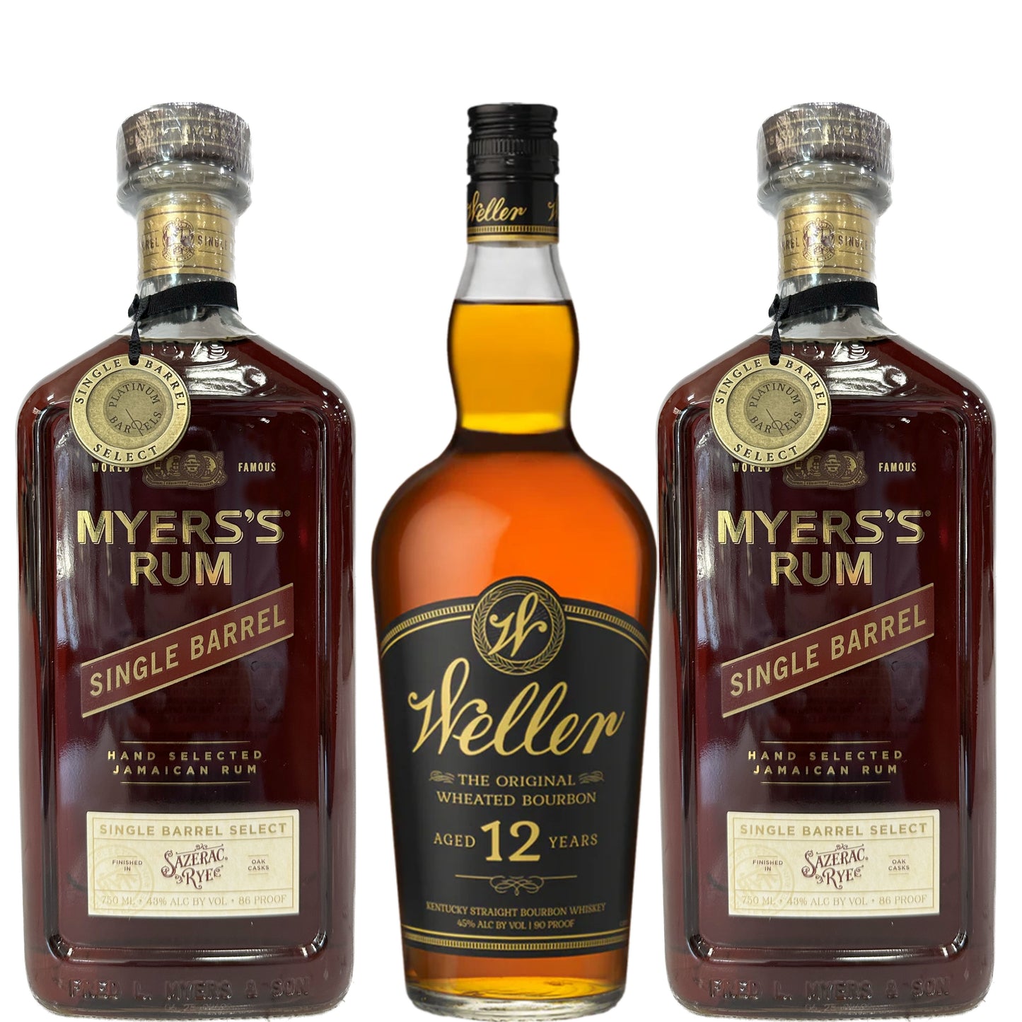 WL Weller Bourbon 12YR + 2 Myers Rum Sazerac Cask Finish